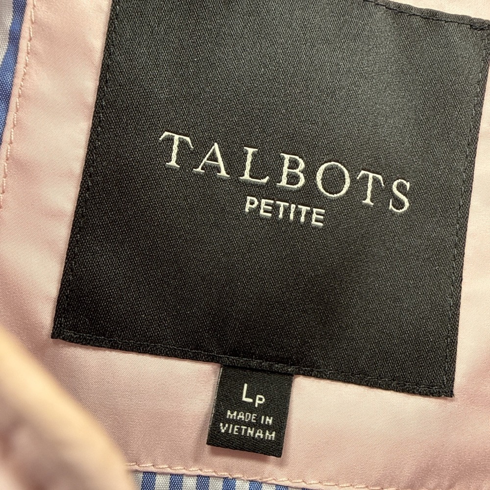 Talbots Women's Quilted Puffer Vest Size Large Pink Lightweight Full Zip Coastal - Picture 2 of 9